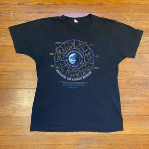 Vintage 1987 Smithsonian Institute Constellations T-Shirt Mens M Black